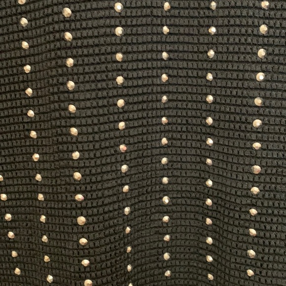 NWT VOCAL black & silver studded knit/mesh-y top size Various - Picture 4 of 6